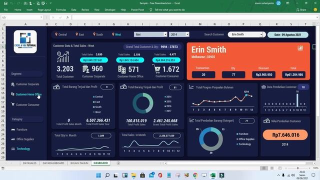 ULTIMATE MODERN DASHBOARD UI DESIGN - NO PIVOT 100% FORMULA AND MACRO смотреть онлайн