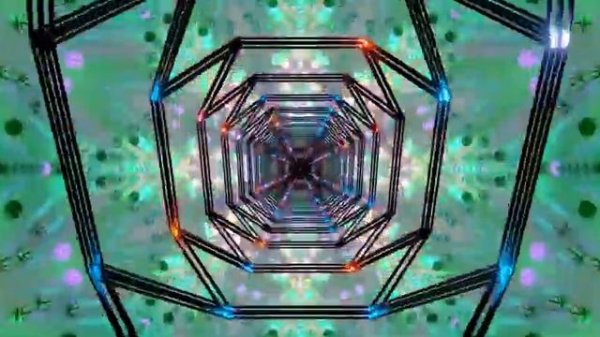 VJ LOOP NEON 4K 60fps Windows 12 Screensaver | 10 Hours Endless Neon Tunnel Motion Design