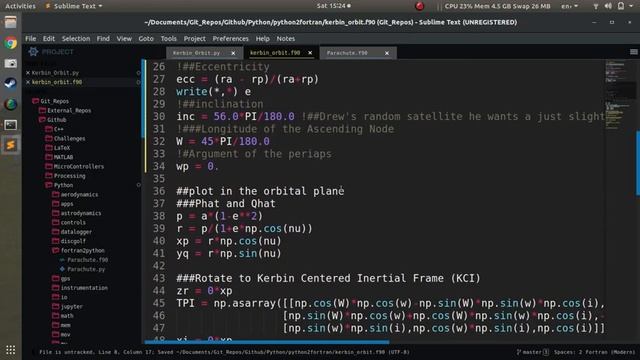 Convert Keplerian Orbit Code from Python3 to Fortran90 смотреть онлайн