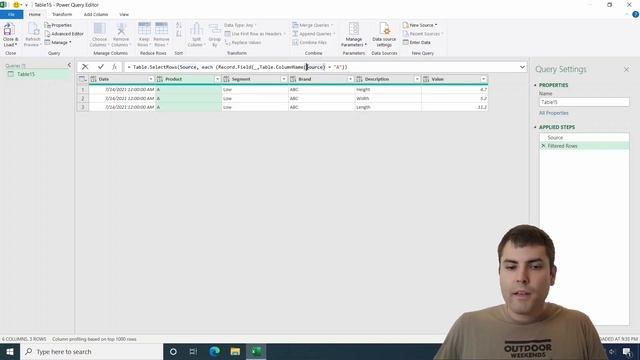 Select column to filter upon based on text input or position (Power Query Record.Field function) смотреть онлайн