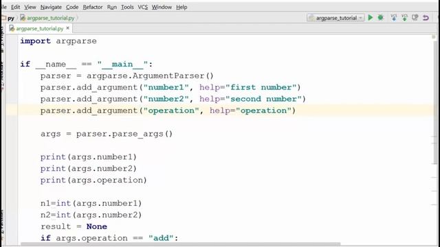 Python Tutorial 25 Command line argument processing using argparse смотреть онлайн