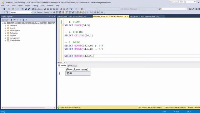 קורס SQL בסיסי, שיעור 17 - Numeric Functions смотреть онлайн