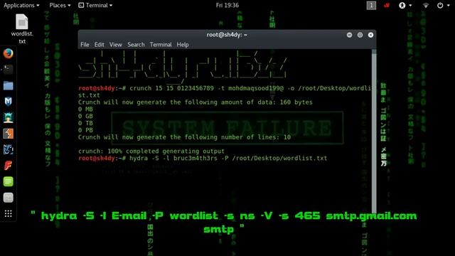 #Bruteforce #THC_Hydra #kali_linux #gmail #hack_gmail
Bruteforce GMAIL using THC_Hydra - Kali Linux смотреть онлайн
