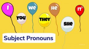 I, you, we, they, he, she, it  Subject Pronouns for kids English Grammar