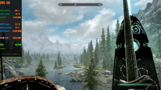 The Elder Scrolls V Skyrim Special Edition On GTX 1050Ti Core I3 6100 8gb Ram