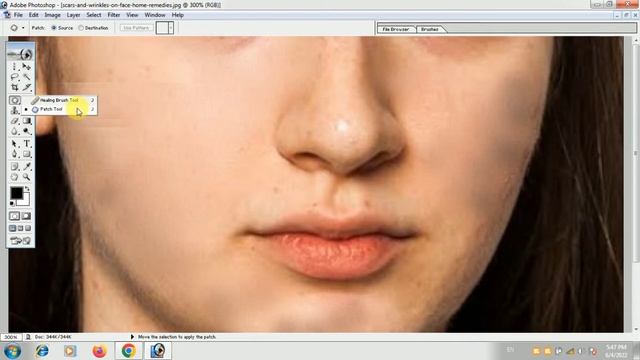 How to Use Healing Brush tool //patch tool in Adobe Photoshop 7.0 !! смотреть онлайн