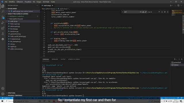 013 Python class definition object instantation смотреть онлайн