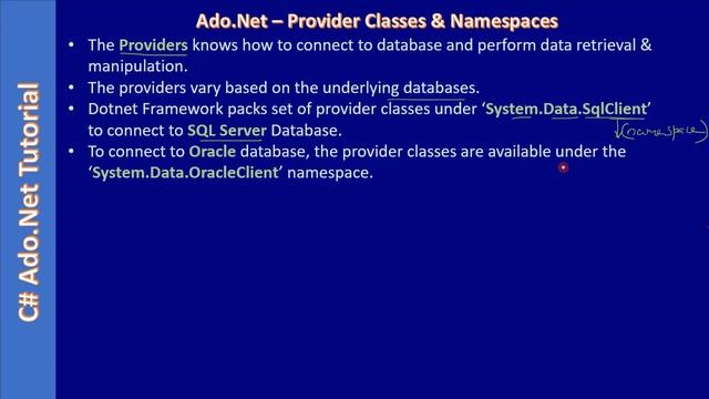 Ado Net Model | Part 3 - Connection Providers | Ado Net Tutorial #003 смотреть онлайн