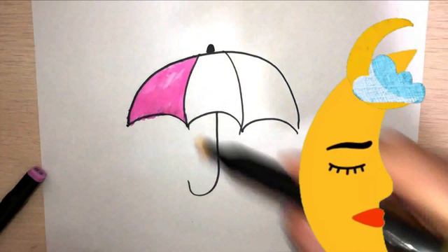Bolalar uchun soyabon rasm chizish / Drawing umbrella for children / Рисование зонтик для детей смотреть онлайн