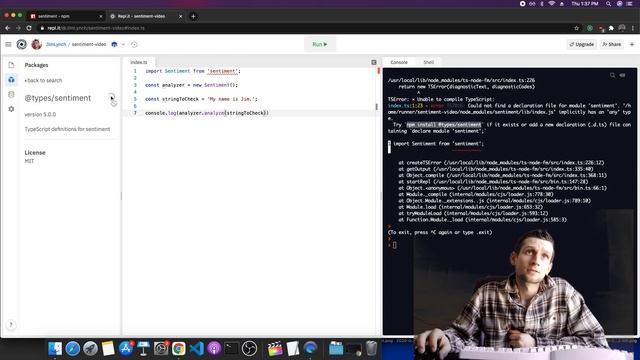 Intro To The Awesome NPM Package, "Sentiment" смотреть онлайн