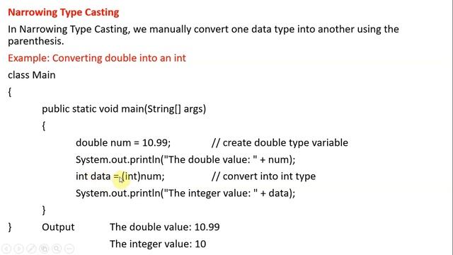 29 - JAVA - TYPE CASTING смотреть онлайн