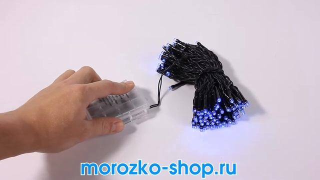 Гирлянда ЦВЕТНЫЕ ОГОНЬКИ, 120 синих LED, 12 м, ПДУ, батарейки, уличная, SNOWHOUSE LD120-GB-BO-RC смотреть онлайн