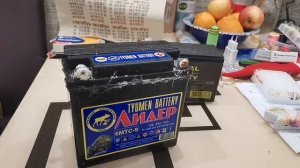сравнение аккумулятора кислотника от Тюмень и agm из Вьетнама для эхолота и небольшой автономии