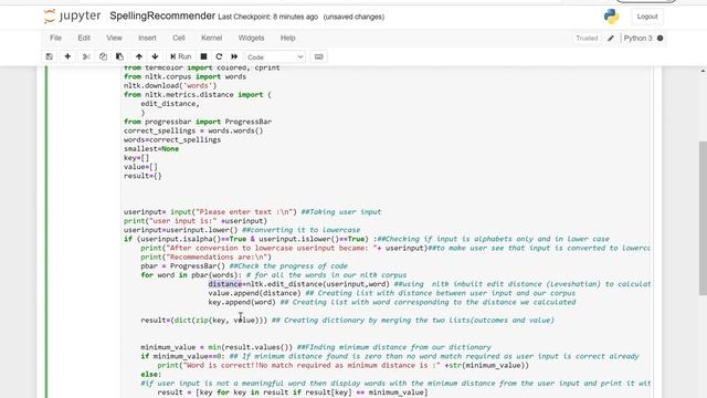 Spelling Recommender Using Python смотреть онлайн