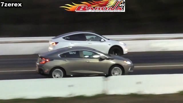 Chevrolet Volt vs Tesla Model Y Barona Drag Strip 6-16-2023 смотреть онлайн
