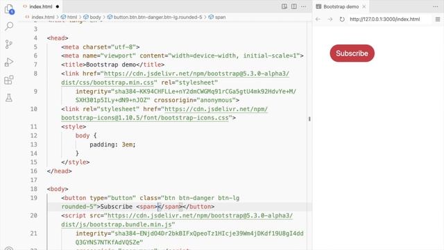 Bootstrap 5 Button with Icon смотреть онлайн