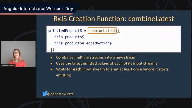 Deborah Kurata "RxJS Action and Data Streams: A Love Story" l Angular International Women's Day 202 смотреть онлайн