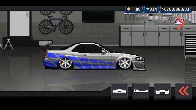 PIXEL CAR RACER - 2 FAST 2 FURIOUS BRIAN O'CONNER'S $10,000,000 R34 SKYLINE!!!! смотреть онлайн