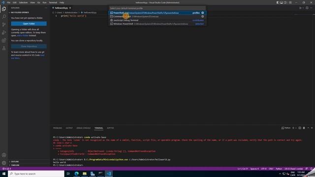 Installer MiniConda et développer avec VSCode смотреть онлайн