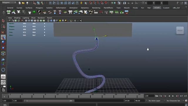 Autodesk Maya 2013 create object hanging in string/rope quick TUTORIAL смотреть онлайн