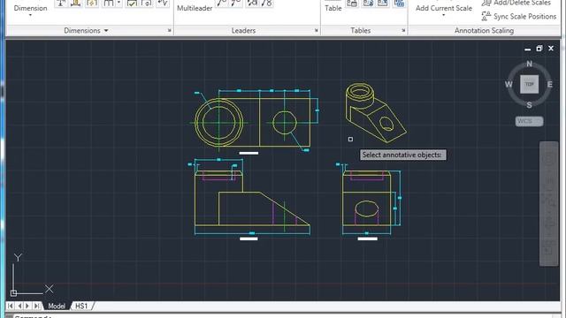 AutoCAD 2011 - 17 Annotation İşlemleri: 04 Ölçeği Değiştirmek смотреть онлайн