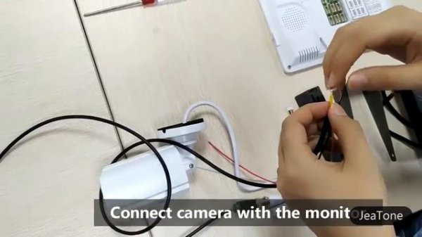 JeaTone 7'' Intercom for Home HD Wired Video Doorbell Monitor IR Night Vision Motion Sensor for Hom