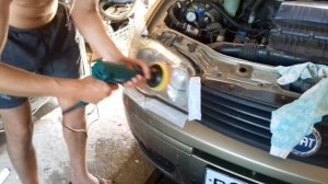Полировка фар.Свой опыт.Своими руками.Fiat albea.My experience in polishing headlights.
