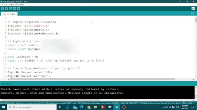 ESP8266 Node MCU – LED Control from Web server Toggle Button смотреть онлайн