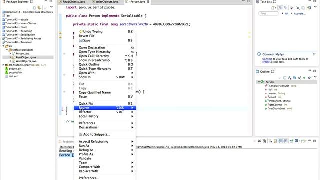 Learn Java Tutorial for Beginners, Part 48: Transient and Serial Version UIDs смотреть онлайн