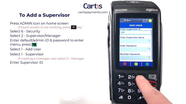 How to Add Supervisor or Manager user on an Ingenico Desk 5000 or Move 5000 Credit Card Terminal смотреть онлайн