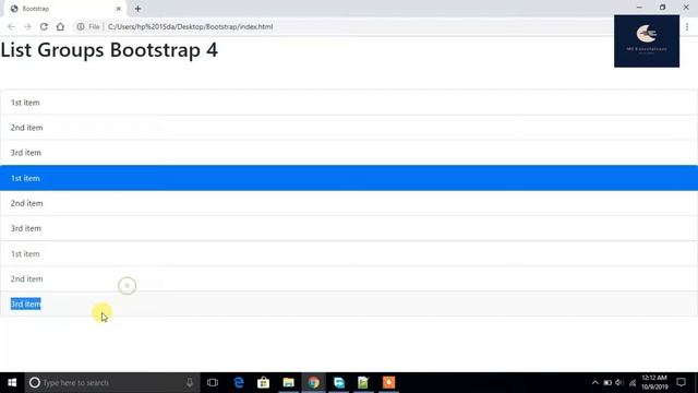 #15 List Groups Bootstrap 4 - Learn Bootstrap 4 tutorials for beginners - No Commentary смотреть онлайн