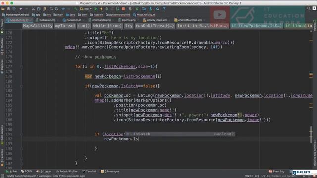 Kotlin android tutorial - 28 - Catch Pockemon смотреть онлайн