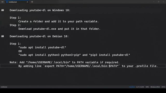 How to Download and Use youtube dl on Windows 10 and Linux смотреть онлайн