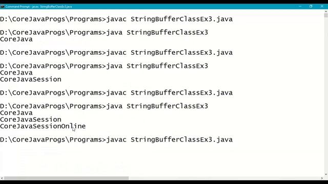 StringBuffer class with append,insert,delete Methods #281 || Strings in Java|| Mutable String objec смотреть онлайн