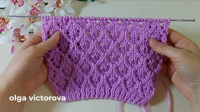 АЖУРНЫЙ УЗОР СПИЦАМИ 232 Вязание Узоры спицами смотреть онлайн