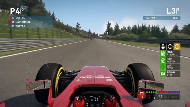 First Time F1 2014 Gameplay RACE  - Kimi Raikkonen - Belgium Grand Prix,SPA (Legend AI)