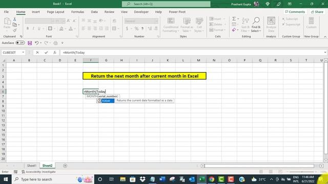 Get next month after current date's month in Excel смотреть онлайн