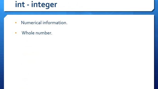 Lesson 1f Data type double смотреть онлайн