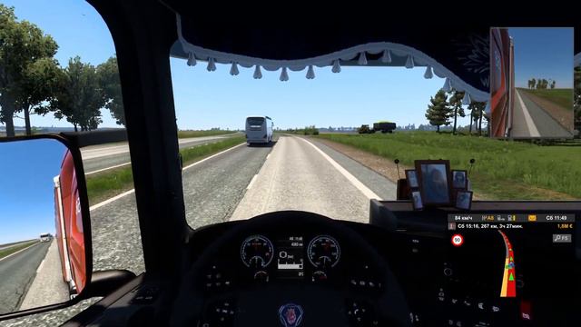 Euro Truck Simulator 2 1.43 сборка из 13 карт маршрут из Москвы в Воронеж смотреть онлайн