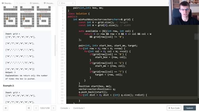 Hard Leetcode problem Move A Box To Target Location (with implementation) смотреть онлайн