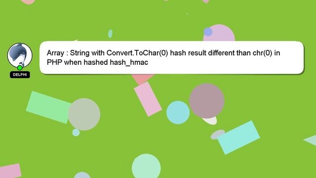 Array : String with Convert.ToChar(0) hash result different than chr(0) in PHP when hashed hash_hma смотреть онлайн