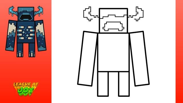 How to DRAW WARDEN MINECRAFT смотреть онлайн