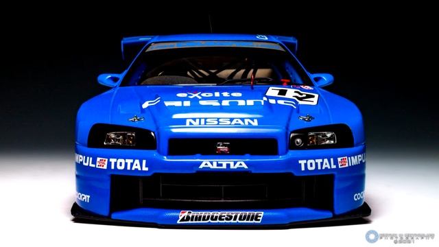 1:18 AUTOart 2001 Nissan Skyline GT-R R34 #12 Calsonic Team Impul Showcase смотреть онлайн