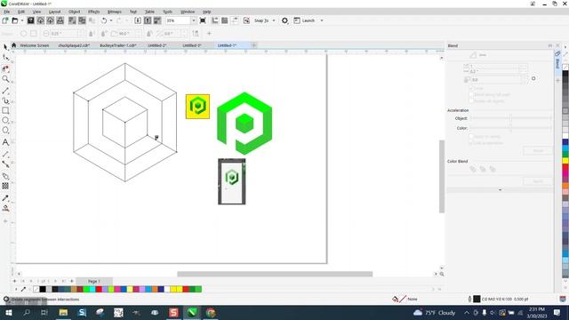 Corel Draw Tips & Tricks 6 Sided Polygon 3D with 3 shapes смотреть онлайн