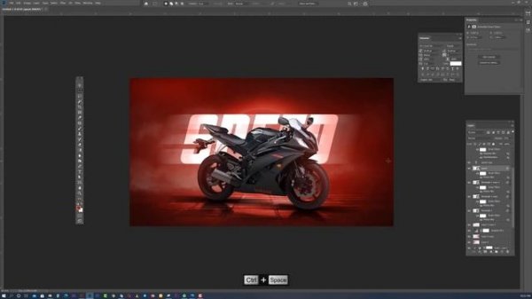 Professional Motorcycle web Banner Design - Adobe Photoshop Tutorial
