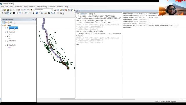 CREATING BUFFER AND CLIP BY PYTHON SCRIPTING IN ARCGIS смотреть онлайн