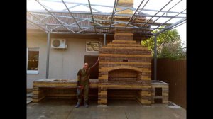 Барбекю, мангал из кирпича с печкой под казан своими руками, подробная порядовка