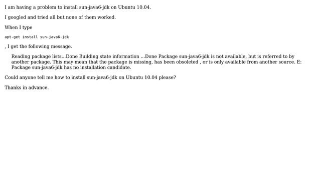 How to install sun-java6-jdk on Ubuntu 10.04? смотреть онлайн
