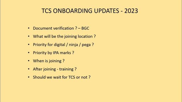 TCS onboarding update 2023 batch | Priority of joining | Document verification | Depend on IPA mark смотреть онлайн