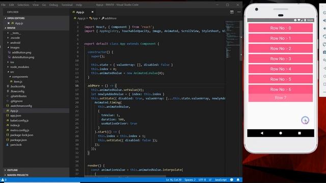 React Native dynamically Add View Component on Button Click with Animation смотреть онлайн